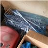 Image 3 : BOX OF NEW OIL SPOUTS, BBQ GRILL, AND KITCHEN RACKS