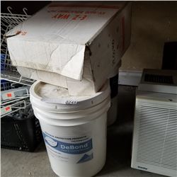 PAIL OF DEPAND PAINT AND COATING REMOVER AND TRUCK MOUNT POWDER EMULSIFIER FOR HARD WATER