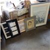Image 1 : 2 FLOWER PICTURES AND BABY PICTURE W/ 2 PICTURE FRAMES