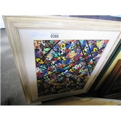 SIGNED ABSTRACT PAINTING "CONFUSION" BY MARJOLAINE BELANGER