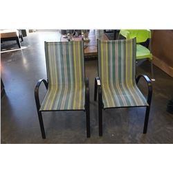 PAIR OF STACKING LAWN CHAIRS