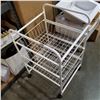 Image 1 : WHITE METAL BASKET RACK