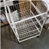 Image 2 : WHITE METAL BASKET RACK