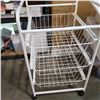 Image 3 : WHITE METAL BASKET RACK