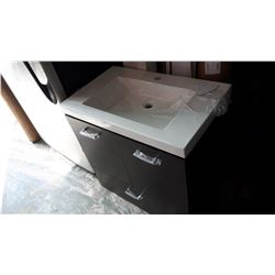 NEW DARK FINISH BATHROOM CABINET WITH SINK