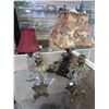 Image 1 : 2 VINTAGE LAMPS AND 2 CANDLE STICKS
