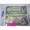 Image 2 : 4 CANADIAN BILL $1 1967,1973 $2 1974, 1986