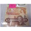 Image 3 : 4 CANADIAN BILL $1 1967,1973 $2 1974, 1986