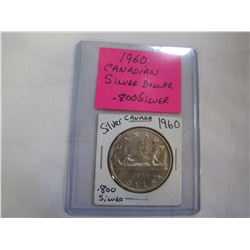 1960 CANADIAN SILVER DOLLAR .800 SILVER