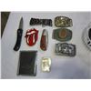 Image 2 : HARLEY CIGARETTE CASE, LIGHTERS, BELT BUCKLES, AND KNIVES