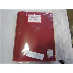 TED FRANK CAPELLA PRINTING PLATES AND ARTICLES IN BINDER