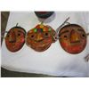 Image 2 : CARVED WOOD MASKS AND VINTAGE BOWLING PIN