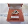 Image 2 : STERLING SILVER 5.3mm GENUINE 0.7CT SAPPHIRE AND CZ COCKTAIL RING SIZE 6 W/ APPRAISAL $700