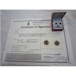 10KT YELLOW GOLD 6mm GENUINE 1.8CT GRAPE GARNET STUD EARRINGS W/ APPRAISAL $310