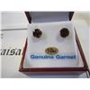 Image 2 : 10KT YELLOW GOLD 6mm GENUINE 1.8CT GRAPE GARNET STUD EARRINGS W/ APPRAISAL $310