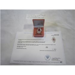STERLING SILVER 9x7mm GENUINE 2.36CT RUBY AND CZ "ART-DECOSTYLE" RING SIZE 6.75 W/ APPRAISAL $1500