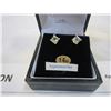 Image 2 : 14KT YELLOW GOLD 4x4mm GENUINE .55CT AQUAMARINE EARRINGS W/ APPRAISAIL $445