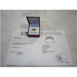 10KT YELLOW GOLD 0.03CT/27 DIAMOND RING SIZE 8 W/ APPRAISAL $1800