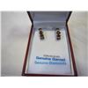 Image 2 : STERLING SILVER GENUINE 4.37CT GARNET AND 0.05CT DIAMOND EARRINGS W/ APPRAISAL $900