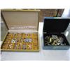 Image 1 : 2 JEWELLERY BOXES W/ CONTENTS