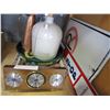 Image 2 : WHISKEY JUG, 3 METAL TRAYS AND COPPER JUG