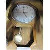 Image 2 : INGRAHAM WESTMINSTER CHIME WOOD CLOCK AND DECORATIVE CANDLE