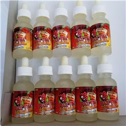 10 BOTTLES OF 30ML VAPE JUICE SWEET RASPBERRY TEA