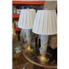 Image 1 : 2 PAINTED TABLE LAMPS W/ SHADES