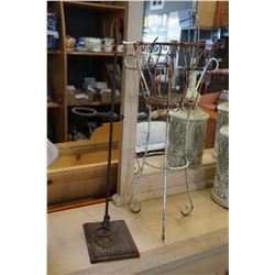 VINTAGE CAST IRON PLANTER AND STAND