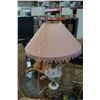 Image 1 : VINTAGE GLASS MARBLE AND METAL TABLE LAMP