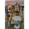 Image 2 : VINTAGE GLASS MARBLE AND METAL TABLE LAMP