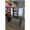 Image 1 : ESPRESSO AND WHITE IKEA DESK W/ HUTCH