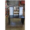 Image 2 : ESPRESSO AND WHITE IKEA DESK W/ HUTCH