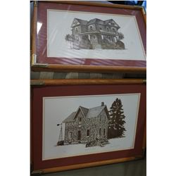 2 LIMITED EDITION OAK FRAMED BRUCE CARROLL PRINTS