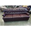 Image 2 : BURGUNDY STUDDED LEATHER SOFA
