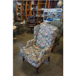 FLORAL WING BACK CHAIR WHOLE HOME