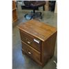 Image 1 : OAK 2-DRAWER END TABLE