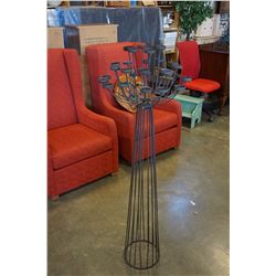 METAL TEA LIGHT STAND 5FT TALL