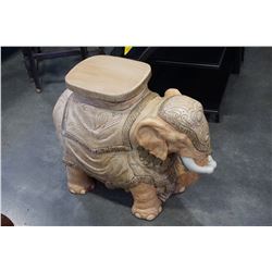 HEAVY ELEPHANT PLANT STAND W/ MINOR CHIPS - 26" x 21" x 11"