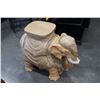 Image 1 : HEAVY ELEPHANT PLANT STAND W/ MINOR CHIPS - 26" x 21" x 11"