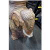 Image 3 : HEAVY ELEPHANT PLANT STAND W/ MINOR CHIPS - 26" x 21" x 11"