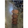 Image 1 : METAL AND RATTAN 4 SHELF PLANT STAND