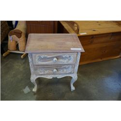 PAINTED 2-DRAWER END TABLE