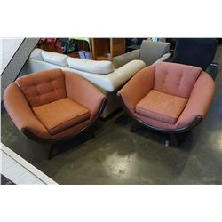 PAIR OF MID CENTURY MODERN ARM CHAIRS