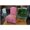 Image 1 : VANTIY STOOL AND PINK VANITY CHAIR