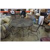 Image 1 : METAL PATIO TABLE AND 4 CHAIRS