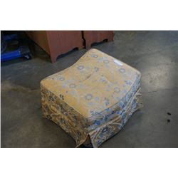 FLORAL YELLOW FOOTSTOOL