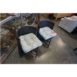 2 SEMI CIRCLE PATIO CHAIRS