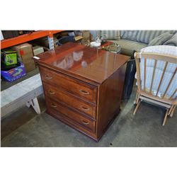 3-DRAWER MAHOGANY FINISH DRESSER