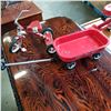 Image 1 : SMALL TOY SPEEDWAY SERIES TRICYCLE AND LITTLE RED RACE WAGON